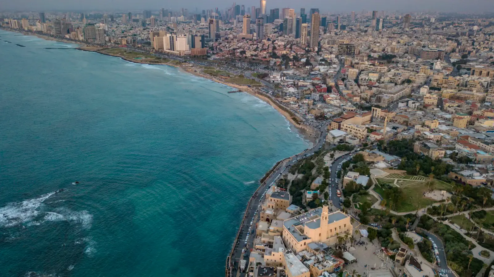 Tel Aviv och Jaffa från luften, Israel Tel Aviv och Jaffa från luften, Israel