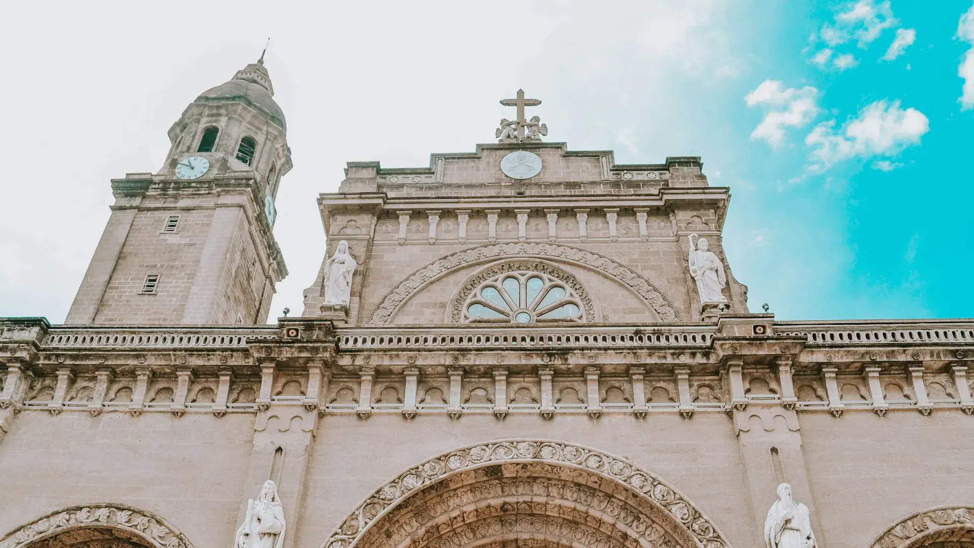 Manila Cathedral i Intramuros, Filippinerna Manila Cathedral i Intramuros, Filippinerna